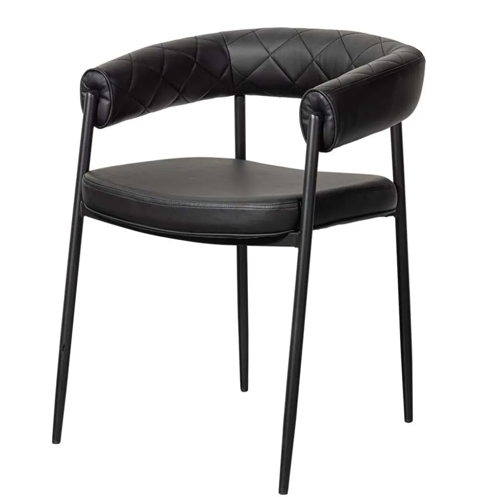 Kunstlederstühle in Schwarz - Austral (2er Set)