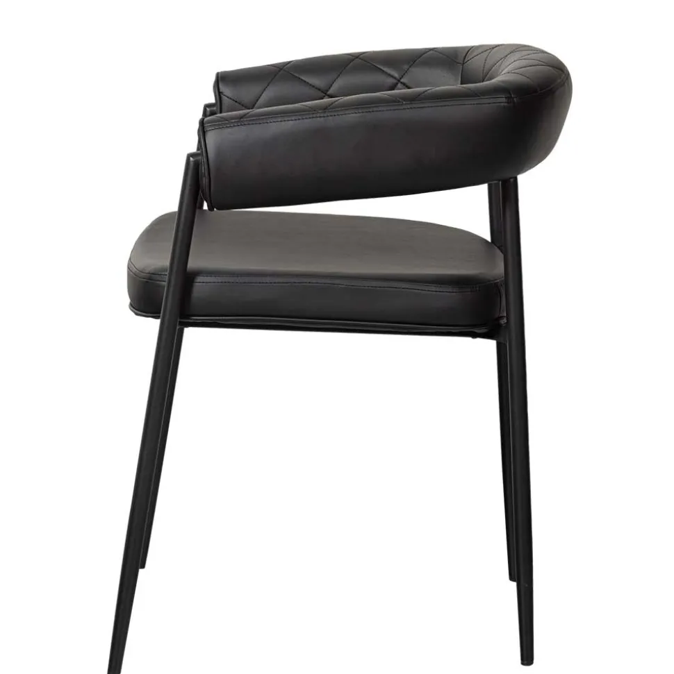 Kunstlederstühle in Schwarz - Austral (2er Set)