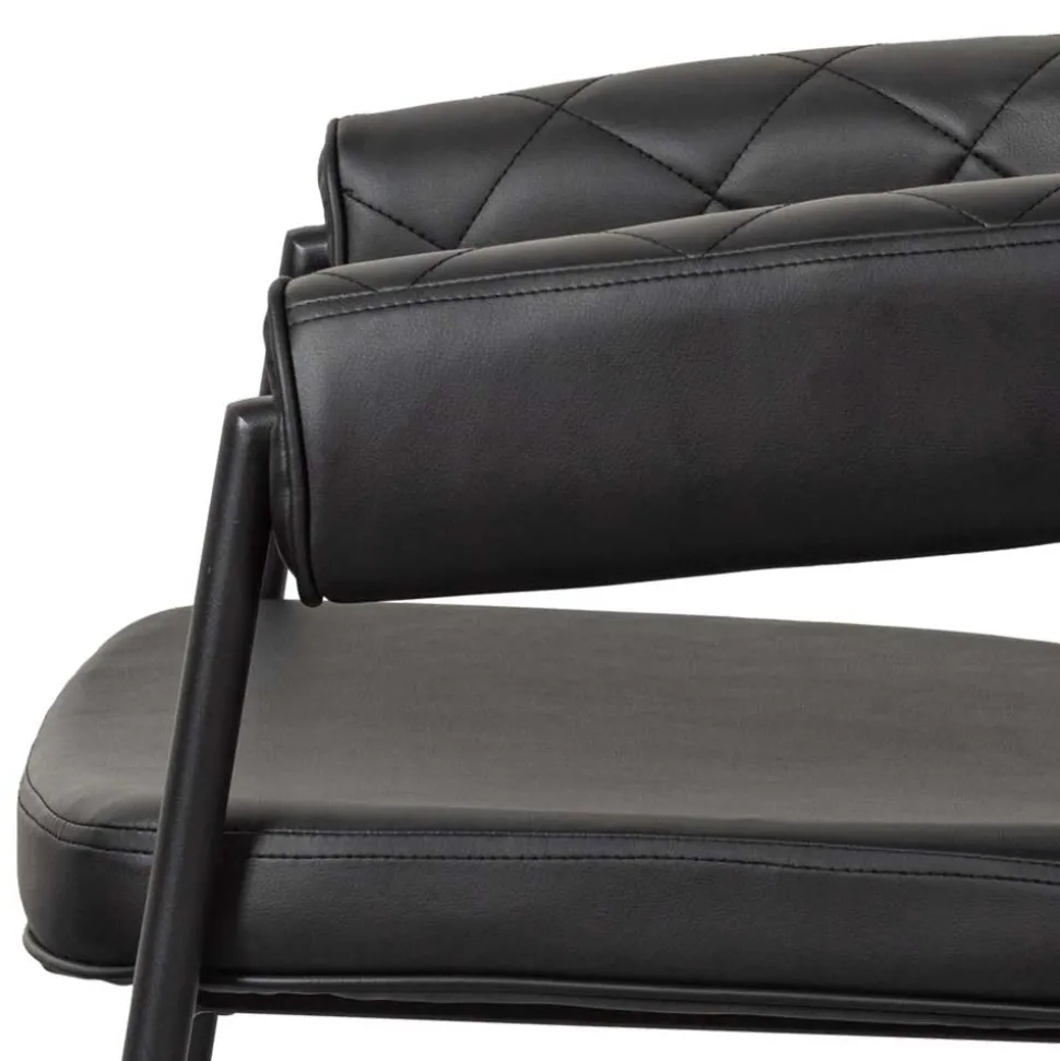 Kunstlederstühle in Schwarz - Austral (2er Set)