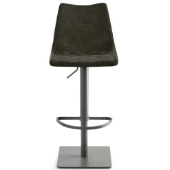 Kunstleder-Tresenstuhl in Schwarz - Derict