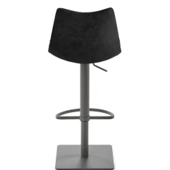 Kunstleder-Tresenstuhl in Schwarz - Derict