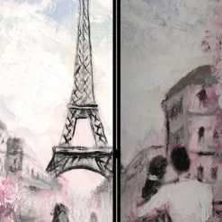 Kunstmotiv Paravent mit Romantikszene in Paris - Estern