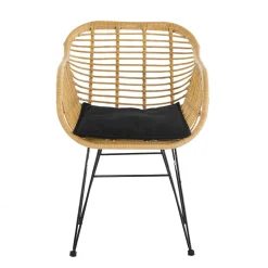 Kunstrattan Armlehnstuhl in Beige - Olessa (2er Set)