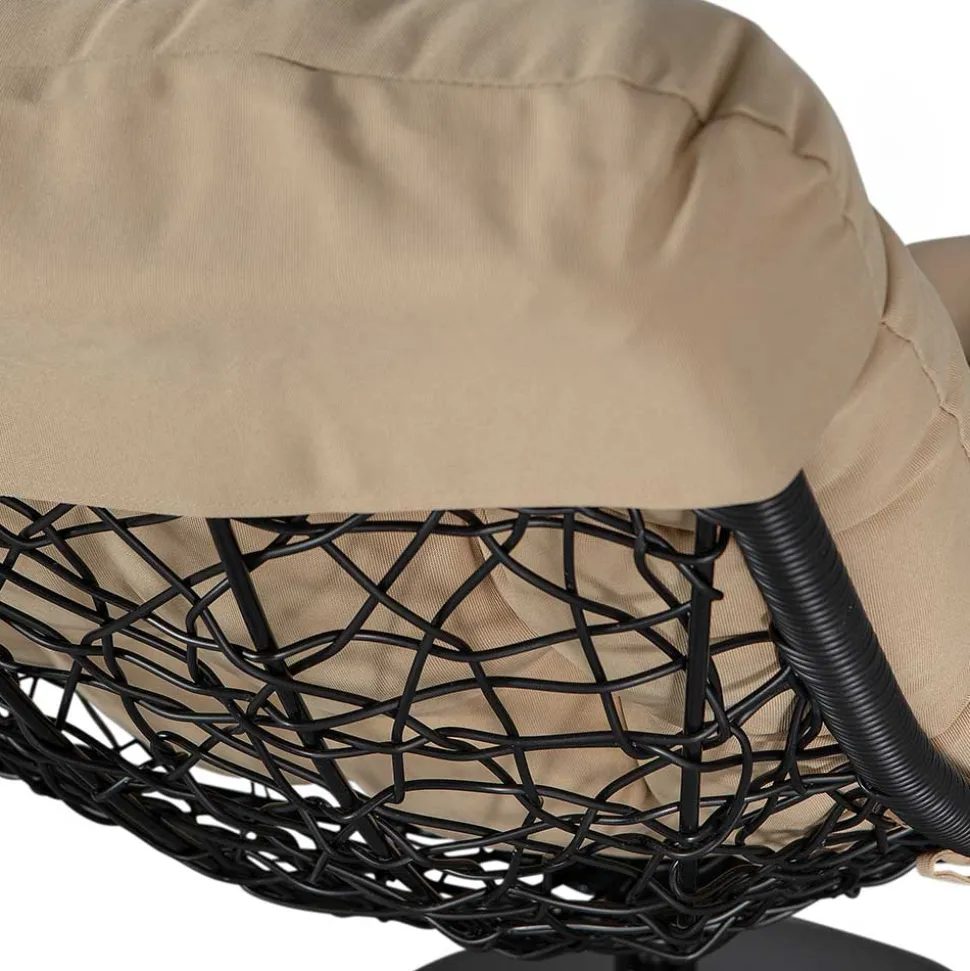 Kunstrattan Drehsessel in Schwarz - Ojeva