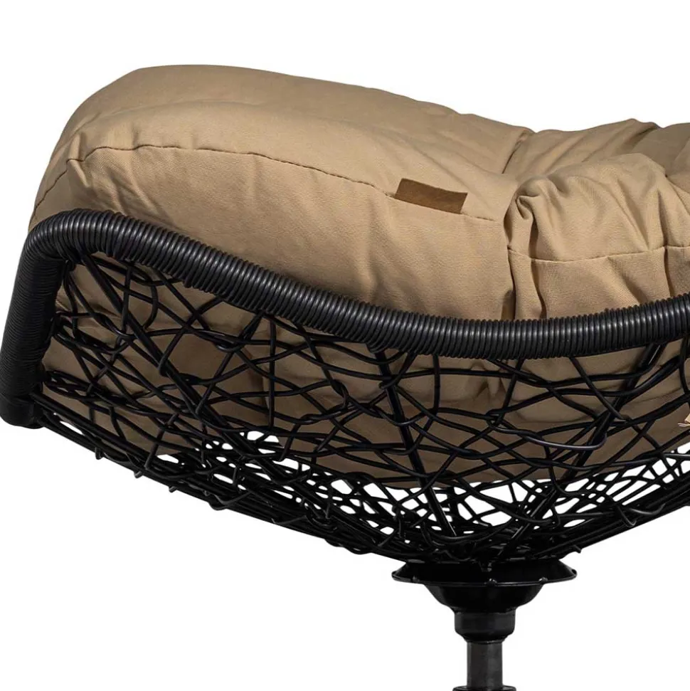 Kunstrattan Drehsessel in Schwarz - Ojeva