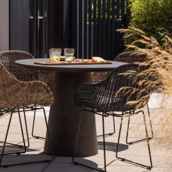 Kunstrattan Stühle in Schwarz - Delhia (2er Set)