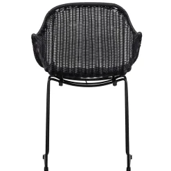 Kunstrattan Stühle in Schwarz - Delhia (2er Set)