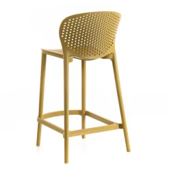 Kunststoff Barstühle in Gelb - Vlatu (2er Set)