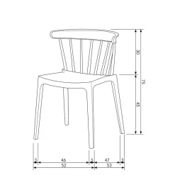 Kunststoff Stühle in Hellgrau - Modesta (2er Set)
