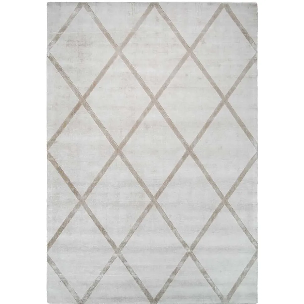 Kurzflor Teppich aus Viskose handgewebt - Clara