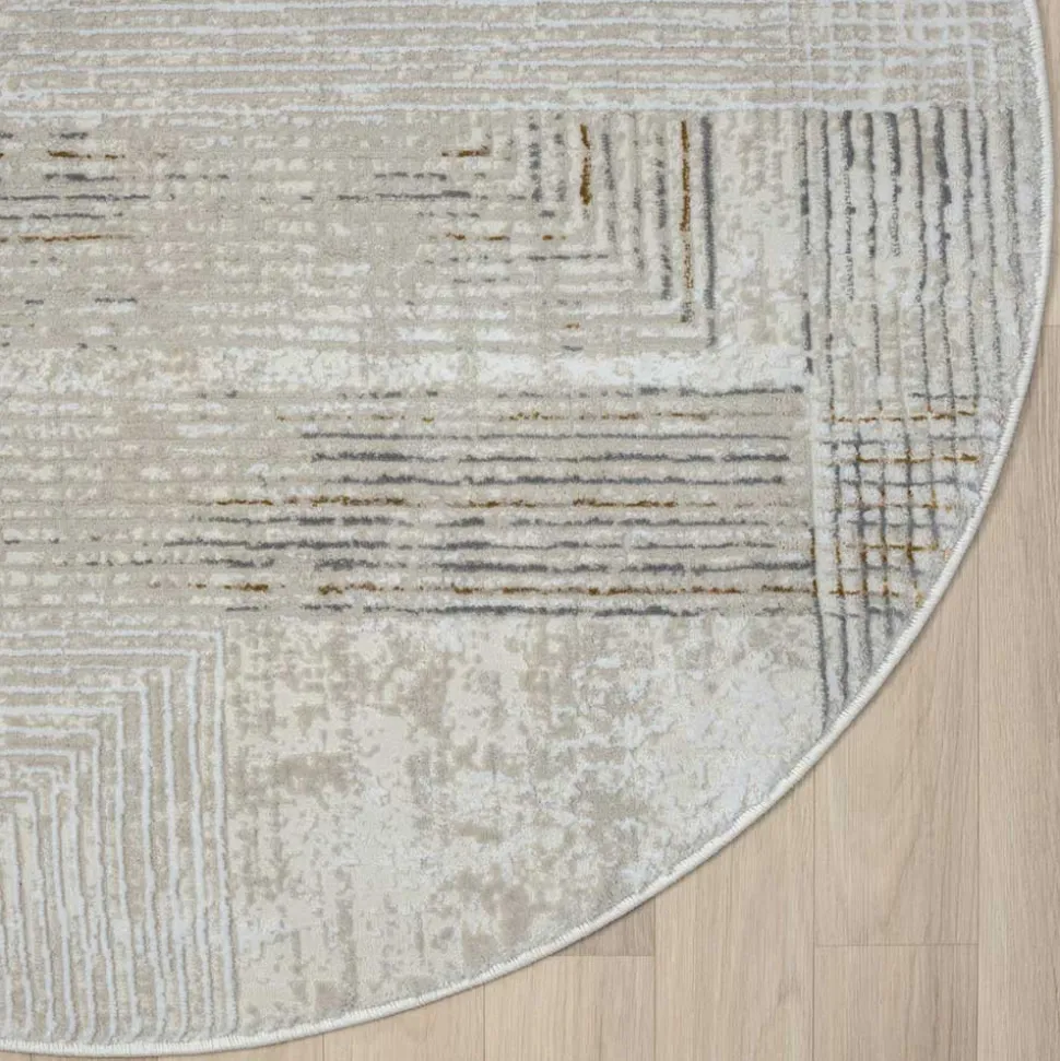 Kurzflor Teppich in Rund 120cm - Elixar