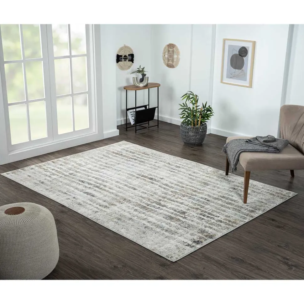 Kurzflor Teppich mit Struktur modern - Lusanne