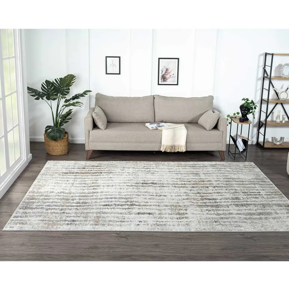 Kurzflor Teppich mit Struktur modern - Lusanne