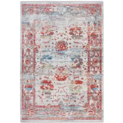 Kurzflor Teppich mit Vintage Orient Motiv - Java