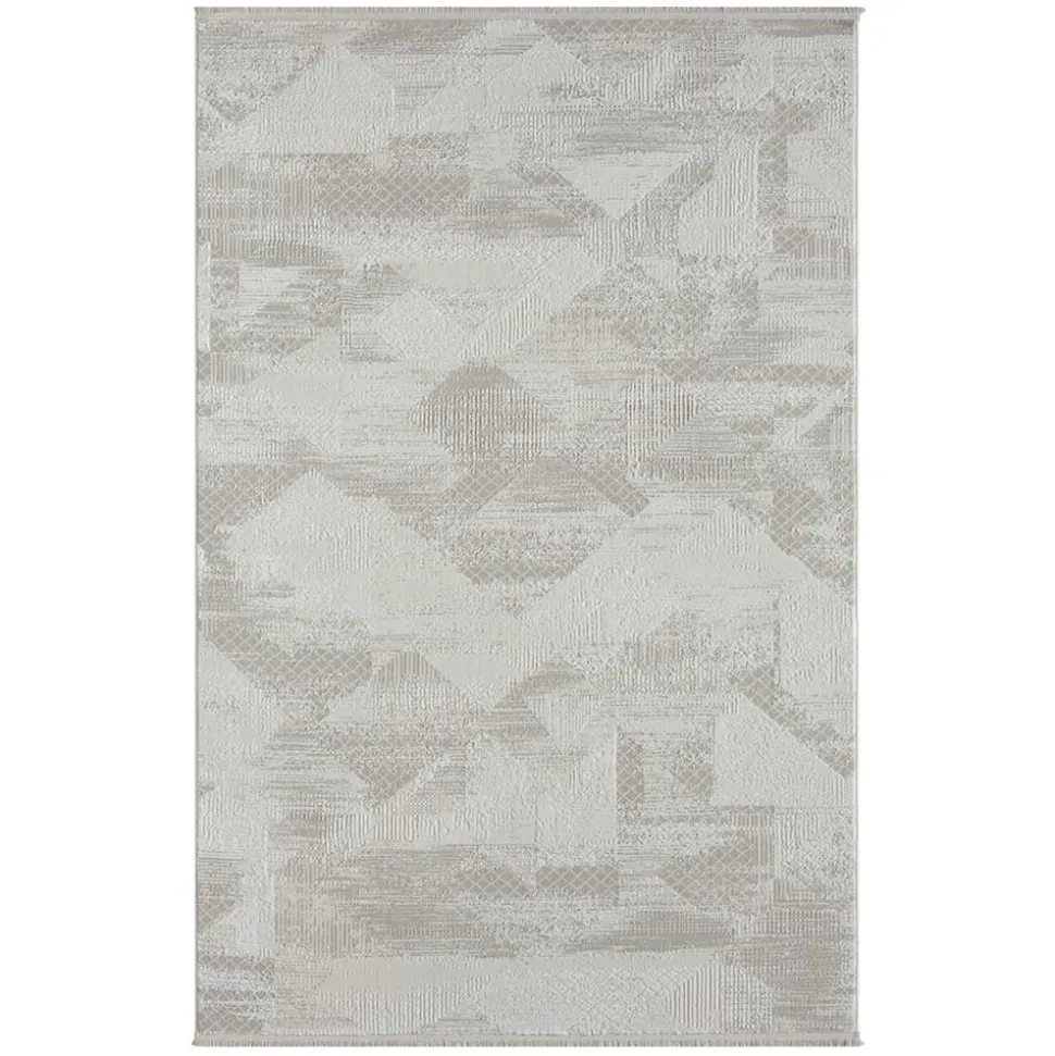 Kurzfloriger Teppich in Beige & Creme - Helsico