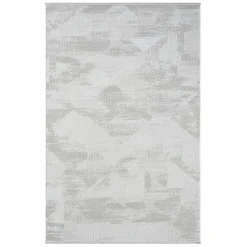 Kurzfloriger Teppich in Beige & Creme - Helsico