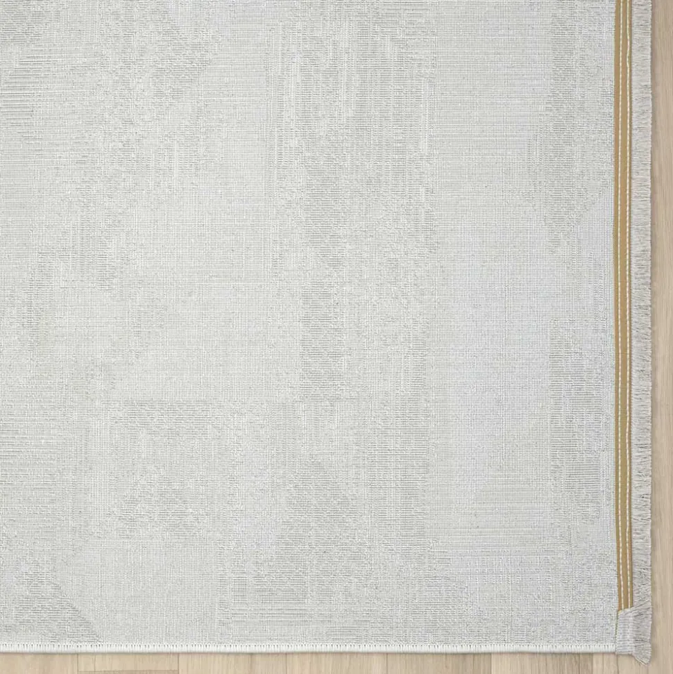 Kurzfloriger Teppich in Beige & Creme - Helsico