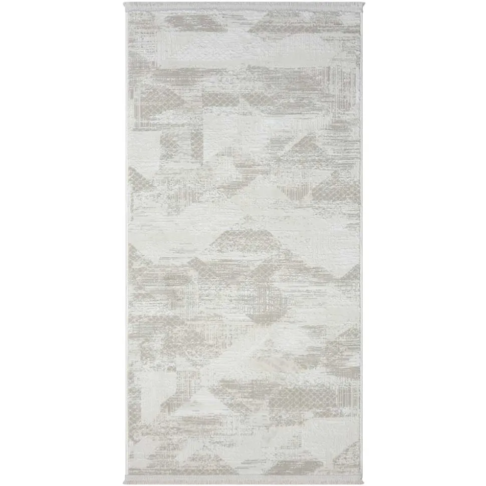 Kurzfloriger Teppich in Beige & Creme - Helsico