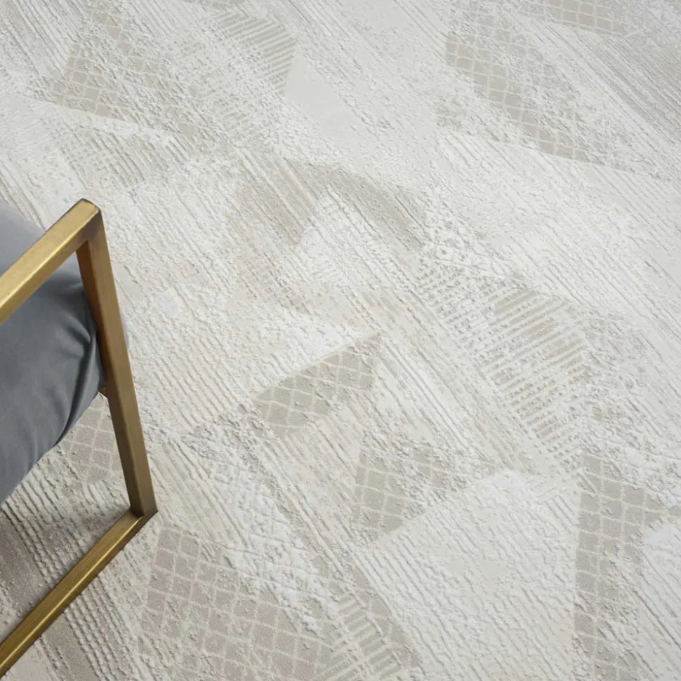 Kurzfloriger Teppich in Beige & Creme - Helsico