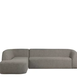 L Sofa im Skandi Design in Grau Chenille - Grandessa
