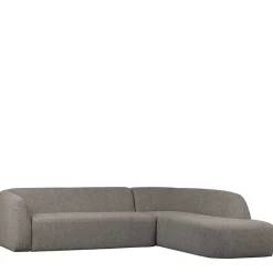 L Sofa im Skandi Design in Grau Chenille - Grandessa