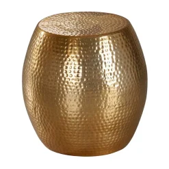 Lackierter Metall-Beistelltisch in Gold - Franc