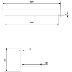 Landhaus Anbauwand in Lichtgrau & Eiche - Buleta (vierteilig)