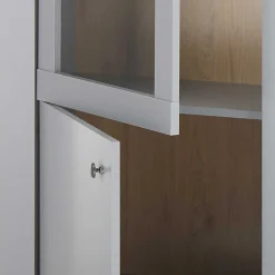 Landhaus Anbauwand in Lichtgrau & Eiche - Buleta (vierteilig)