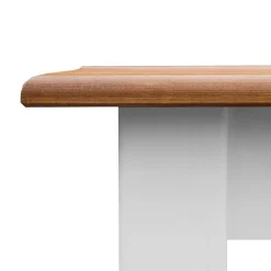 Landhaus Ausziehtisch in Weiß und Eiche - Bordona