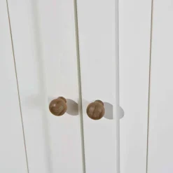 Landhaus Büfett Schrank in Weiß mit Braun - Vatina