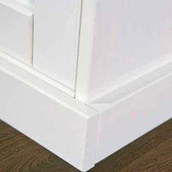 Landhaus Büfett Schrank in Weiß mit Braun - Vatina