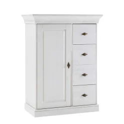 Landhaus Brotschrank Satumare in Weiß