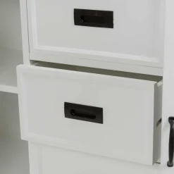 Landhaus Buffetschrank in Weiß & Graubraun - Bleaks