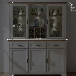 Landhaus Buffetschrank mit Beleuchtung - Sinolita