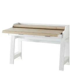 Landhaus Computertisch in Weiß & Eiche - Mehady