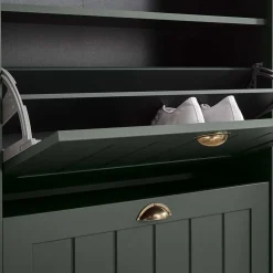 Landhaus Dielenmöbel in Dunkelgrün - Niestov (fünfteilig)