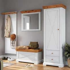 Landhaus Dielenmöbel Set aus Kiefer - Saluts (vierteilig)