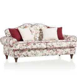 Landhaus Dreisitzer Sofa mit Blumen - Baonga