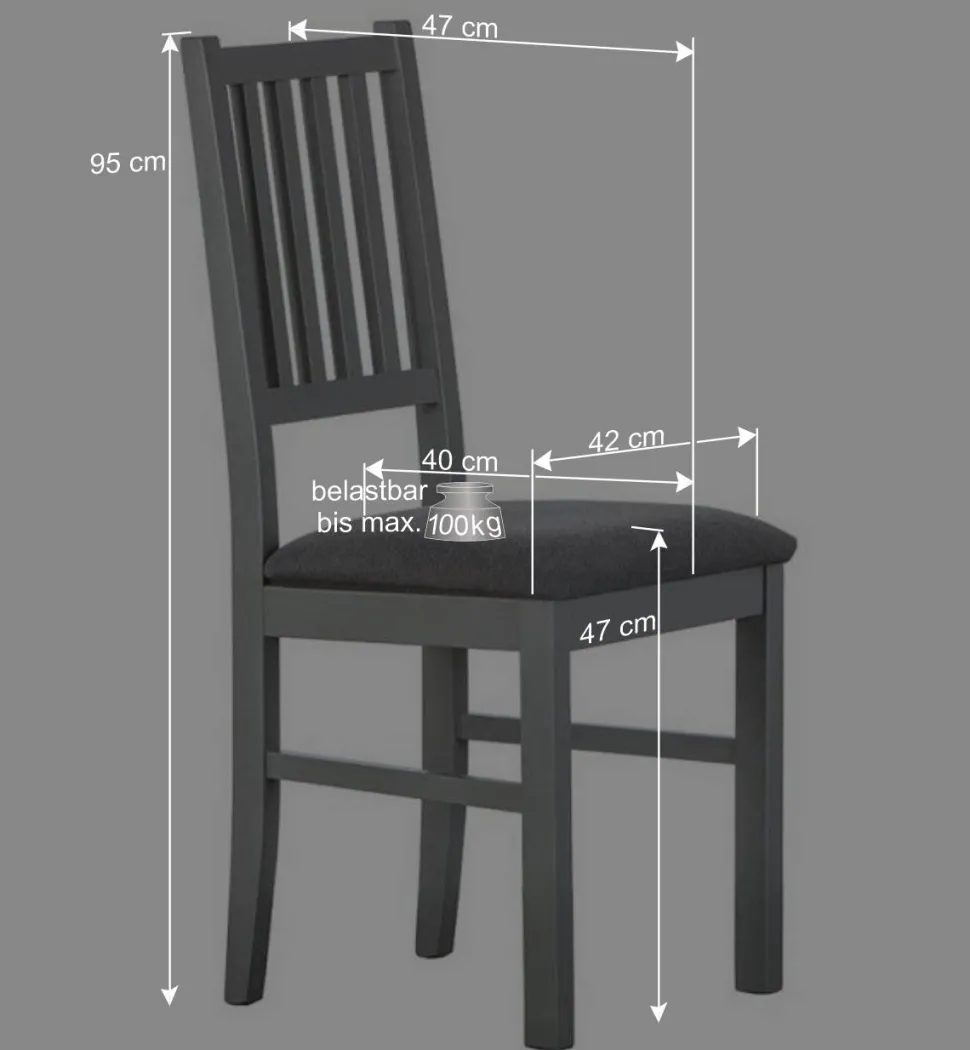 Landhaus Essgruppe in Grau - Nepplan (fünfteilig)