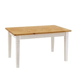 Landhaus Essgruppe Sibiuta in Weiß Kiefer massiv (vierteilig)