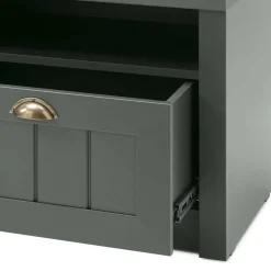 Landhaus Flur Bank in Dunkelgrün - Niestov