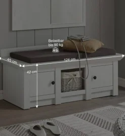 Landhaus Flurbank in Weiß Chelles mit Stauraum