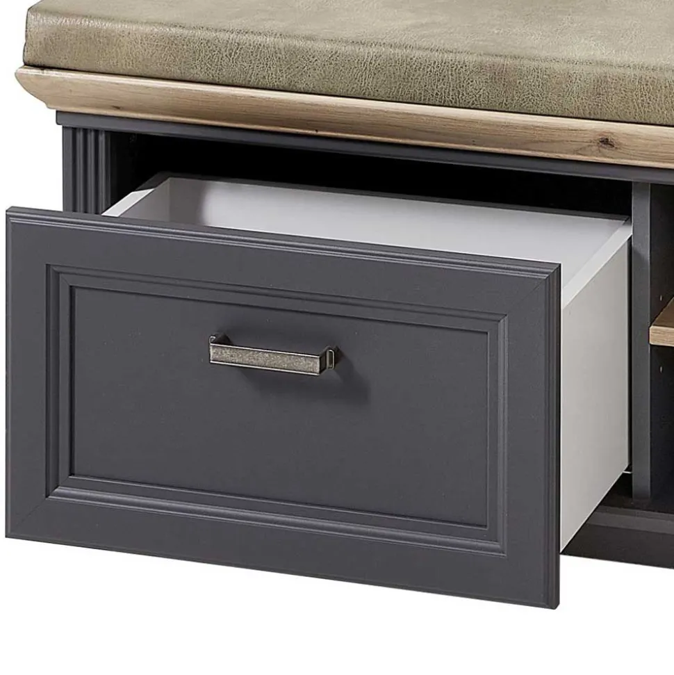 Landhaus Flurbank mit Kissen 93x49x41 cm - Thumbs