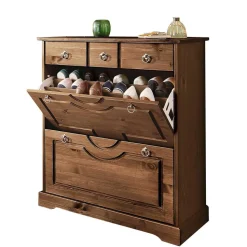 Landhaus Flureinrichtung in Dunkelbraun - Yemisa (vierteilig)