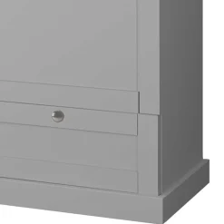 Landhaus Flurschrank in Grau mit Eiche - Rino