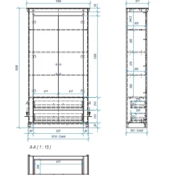 Landhaus Flurschrank mit Doppeltür - Nedita