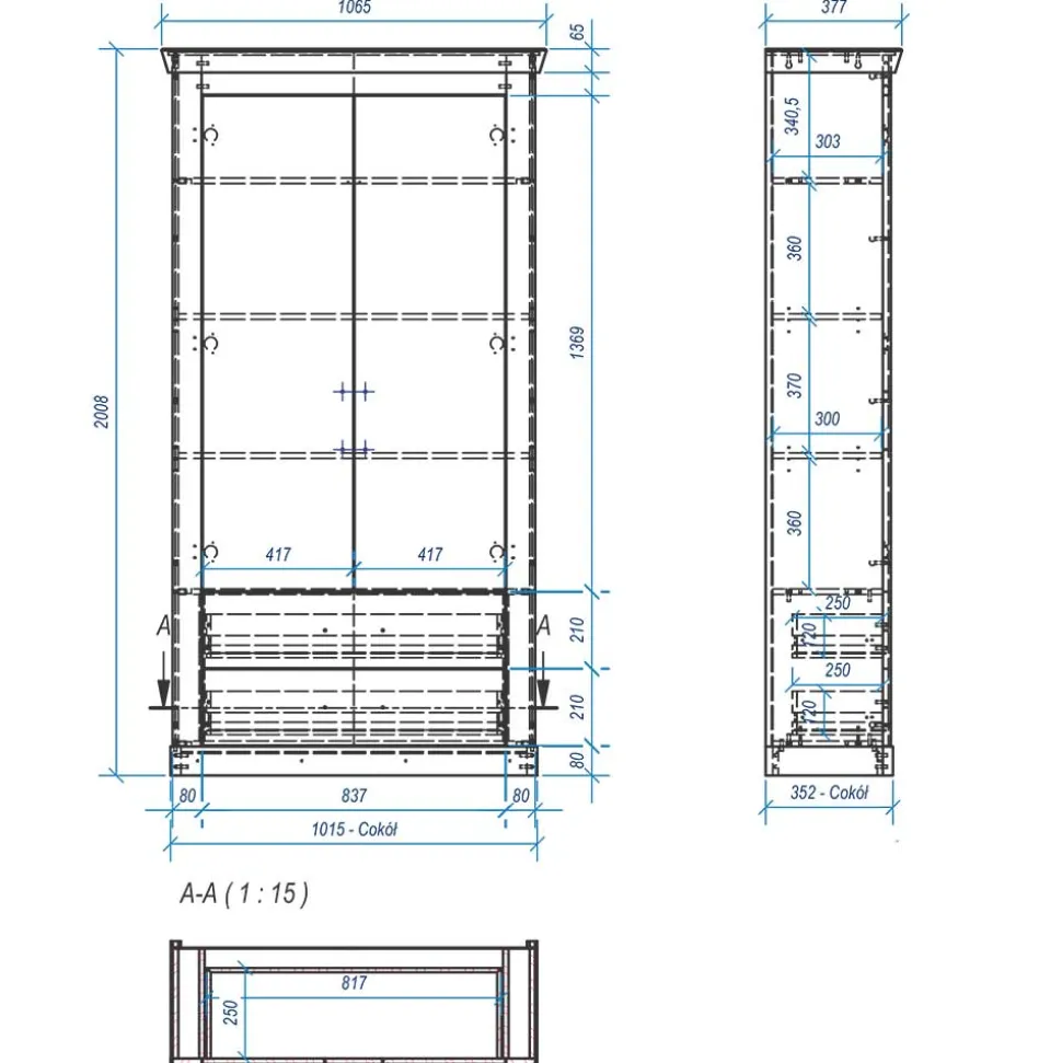 Landhaus Flurschrank mit Doppeltür - Nedita