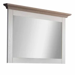 Landhaus Flurspiegel Izarella in Weiß und Taupe