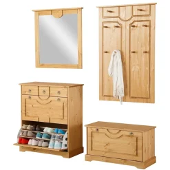 Landhaus Garderobenmöbel Kombination - Edranov (vierteilig)