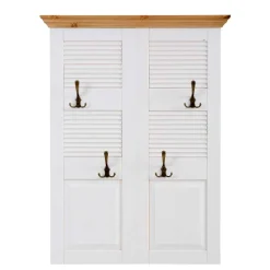 Landhaus Garderobenpaneel in Lamellen Kassetten Optik - Axdonira